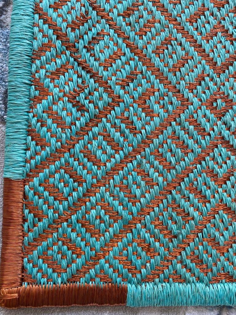 Tapete Tejido Milano en Fique y Cobre