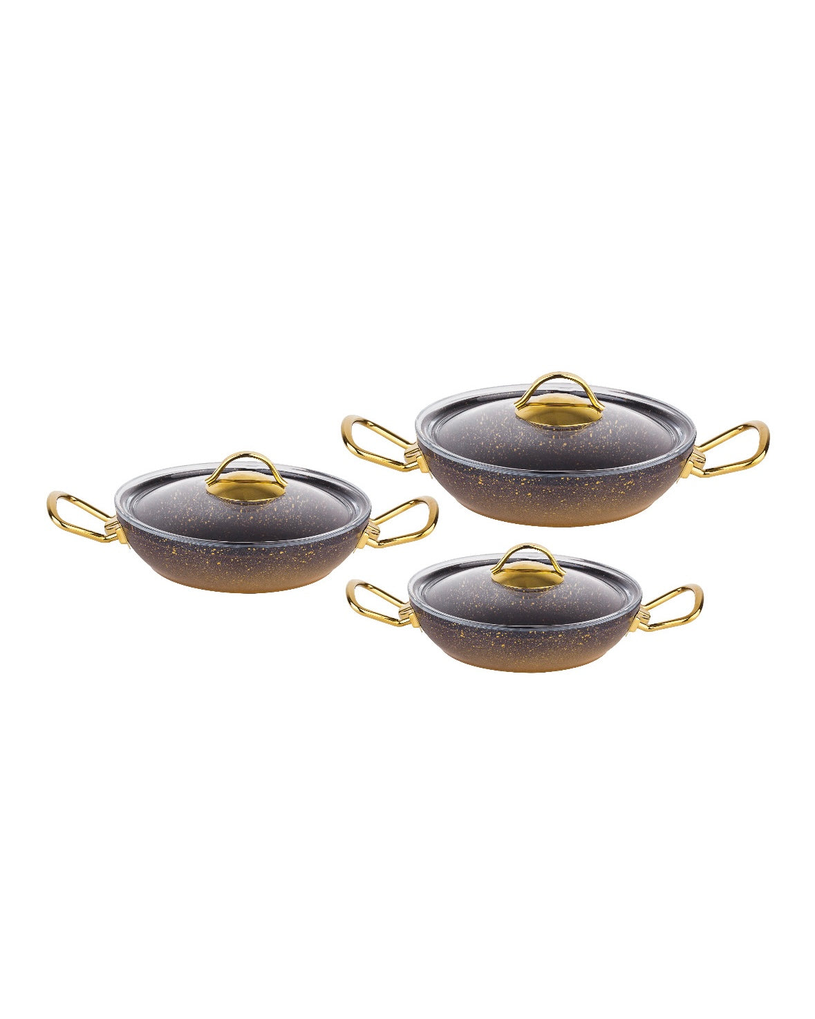 Juego de Sartenes Biogranit de 6 Piezas / Colección OMS / 3032 Negro Cobre