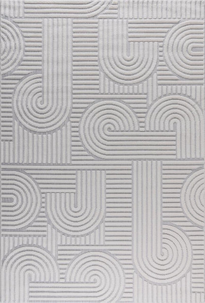 Alfombra Roma / 0026A / White - Grey