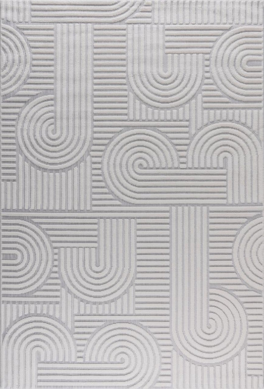 Alfombra Roma / 0026A / White - Grey