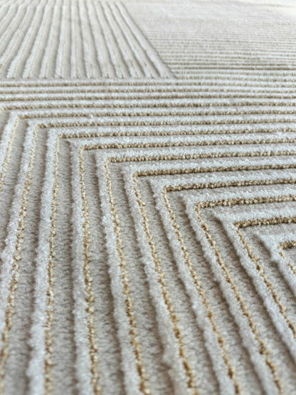 Alfombra Florencia  / 0123A / Bone - Gold