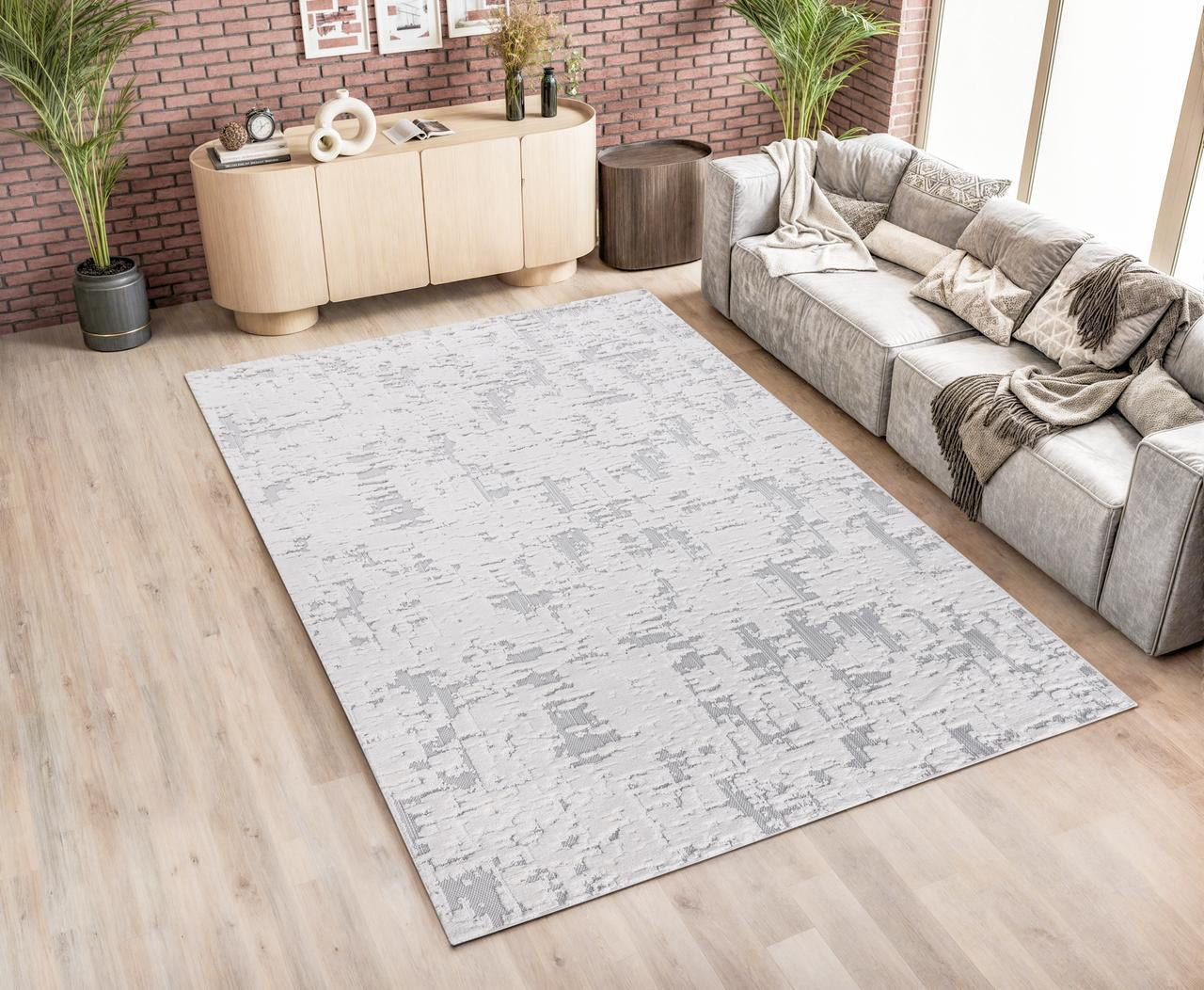Alfombra Roma / 0015A / White - Grey
