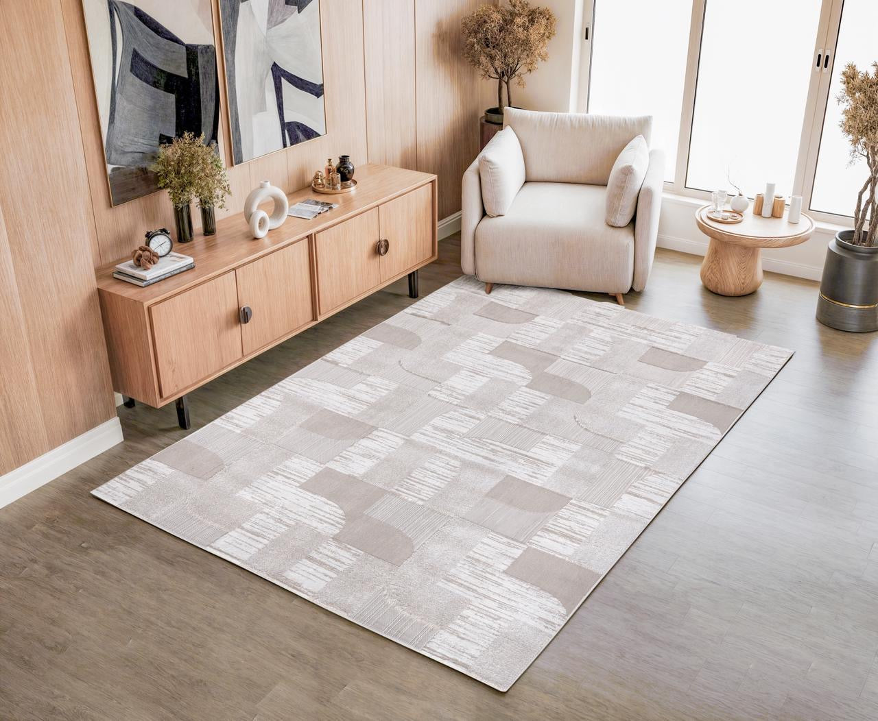 Alfombra Roma / 0020A / White - Cream