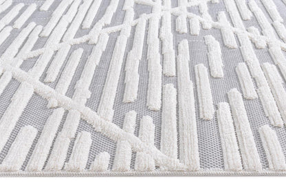Alfombra Roma / 0024A / White - Grey