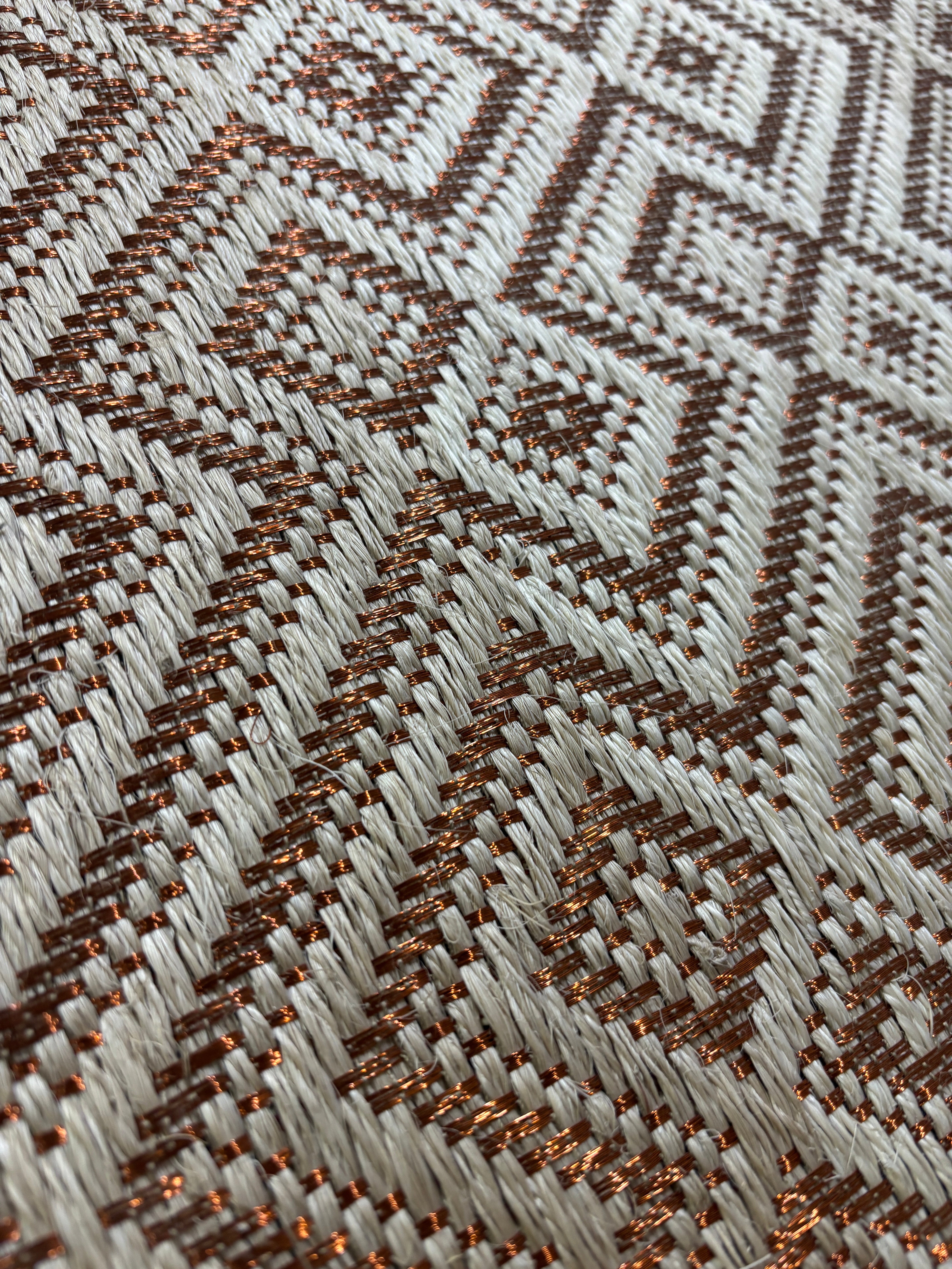 Tapete Tejido Gaía degradé en Fique y Cobre