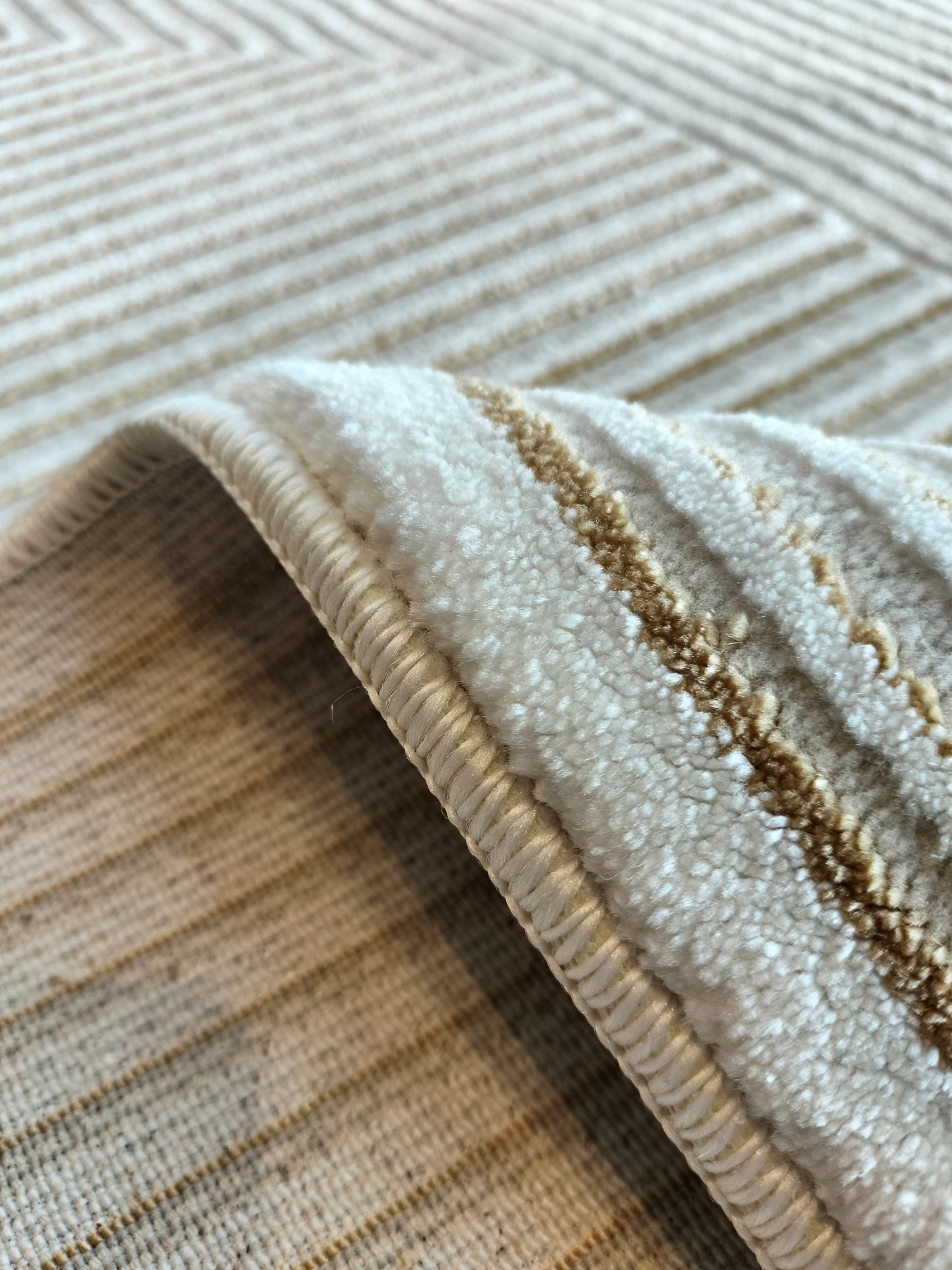 Alfombra Florencia  / 0123A / Bone - Gold