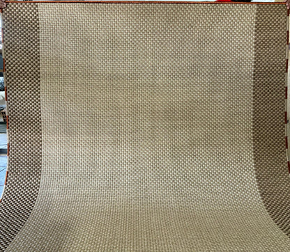 Tapete tejido Canasto combinado en Fique a doble tono con detalle en cobre