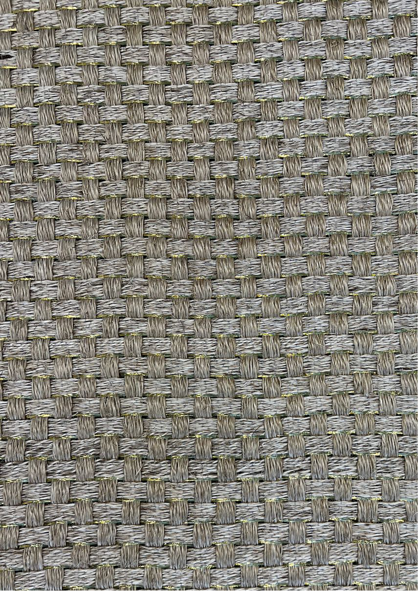 Tapete Tejido Canasto en Fique y Bronce