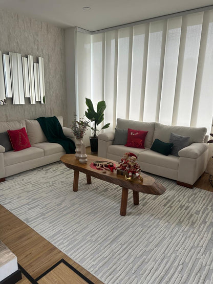 Alfombra Roma / 0023A / White - Grey