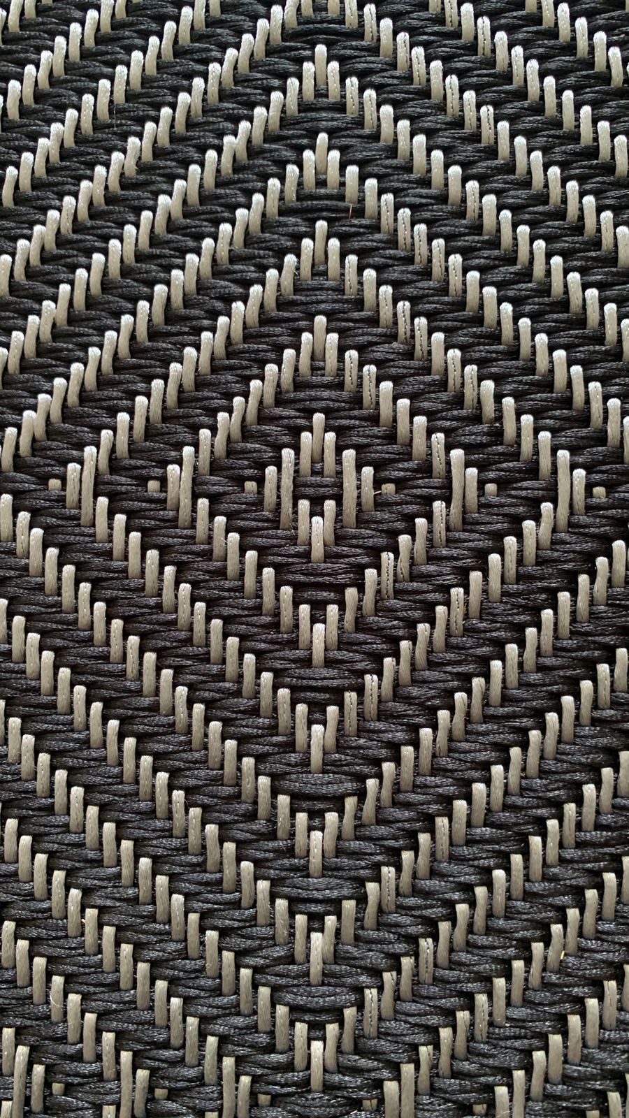 Tapete hecho a mano en Fibra Natural / Tejido Romboidal / Seda / Borde