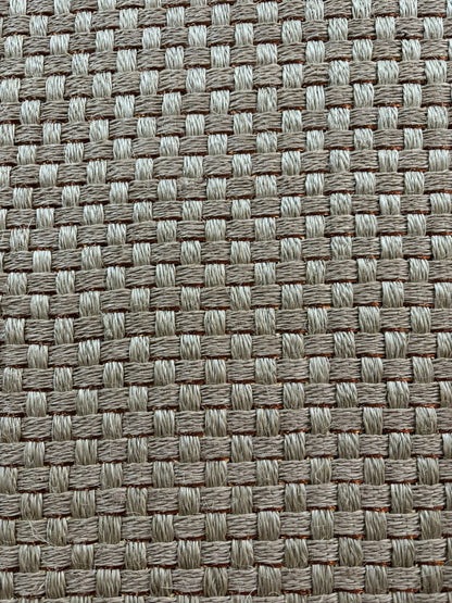 Tapete tejido Canasto combinado en Fique a doble tono con detalle en cobre