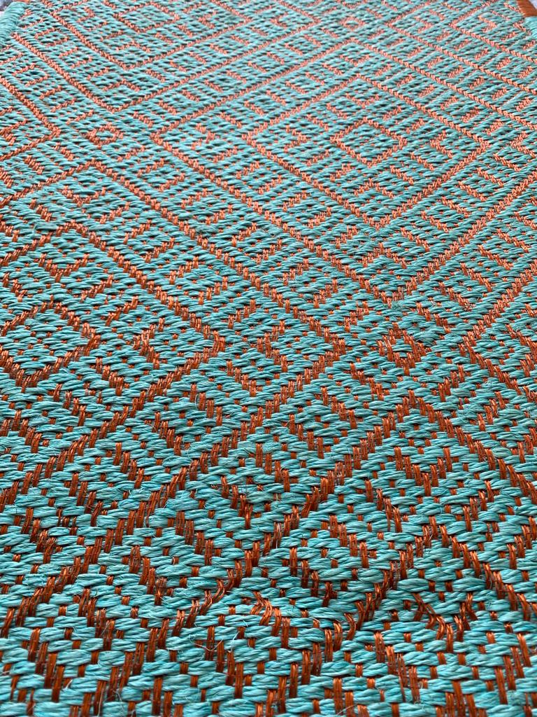 Tapete Tejido Milano en Fique y Cobre