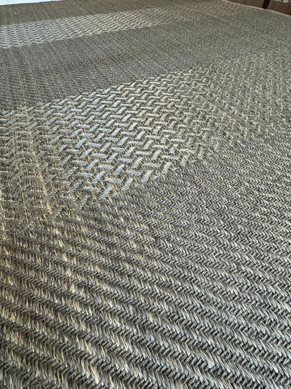 Tapete Tejido Barú en Fique y Metal Plata