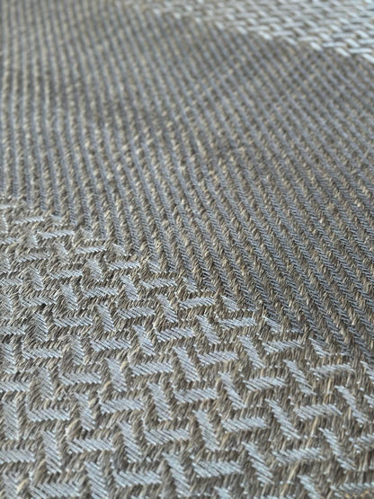 Tapete Tejido Barú en Fique y Metal Plata