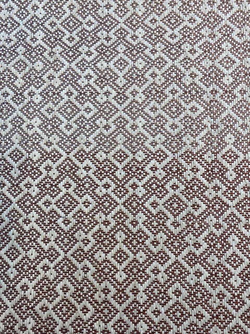 Tapete Tejido Martina en Fique, degradé metal plata y cobre uva