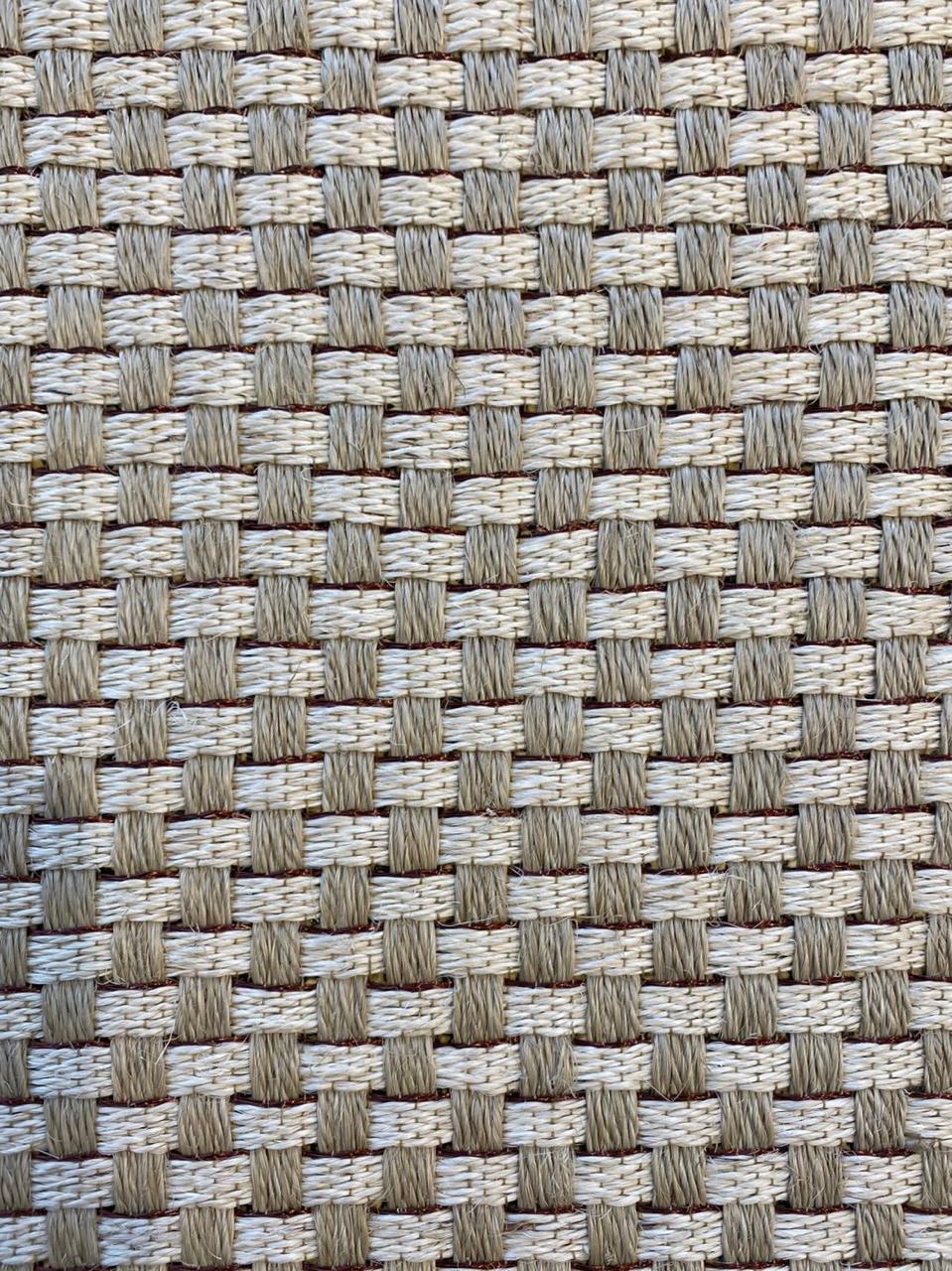 Tapete Tejido canasto en Fique  con Cobre Uva