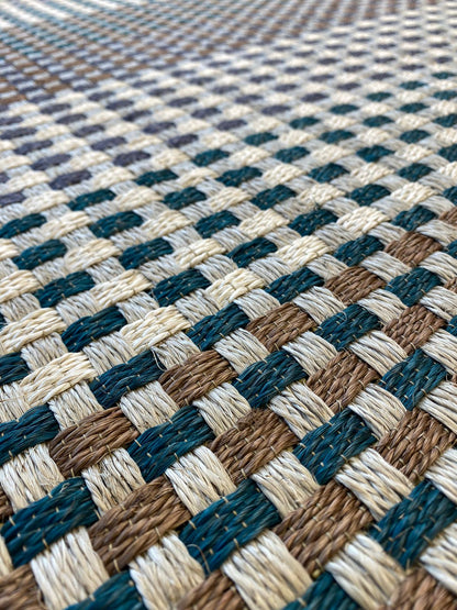 Tapete Tejido Canasto Multicolor en Fique