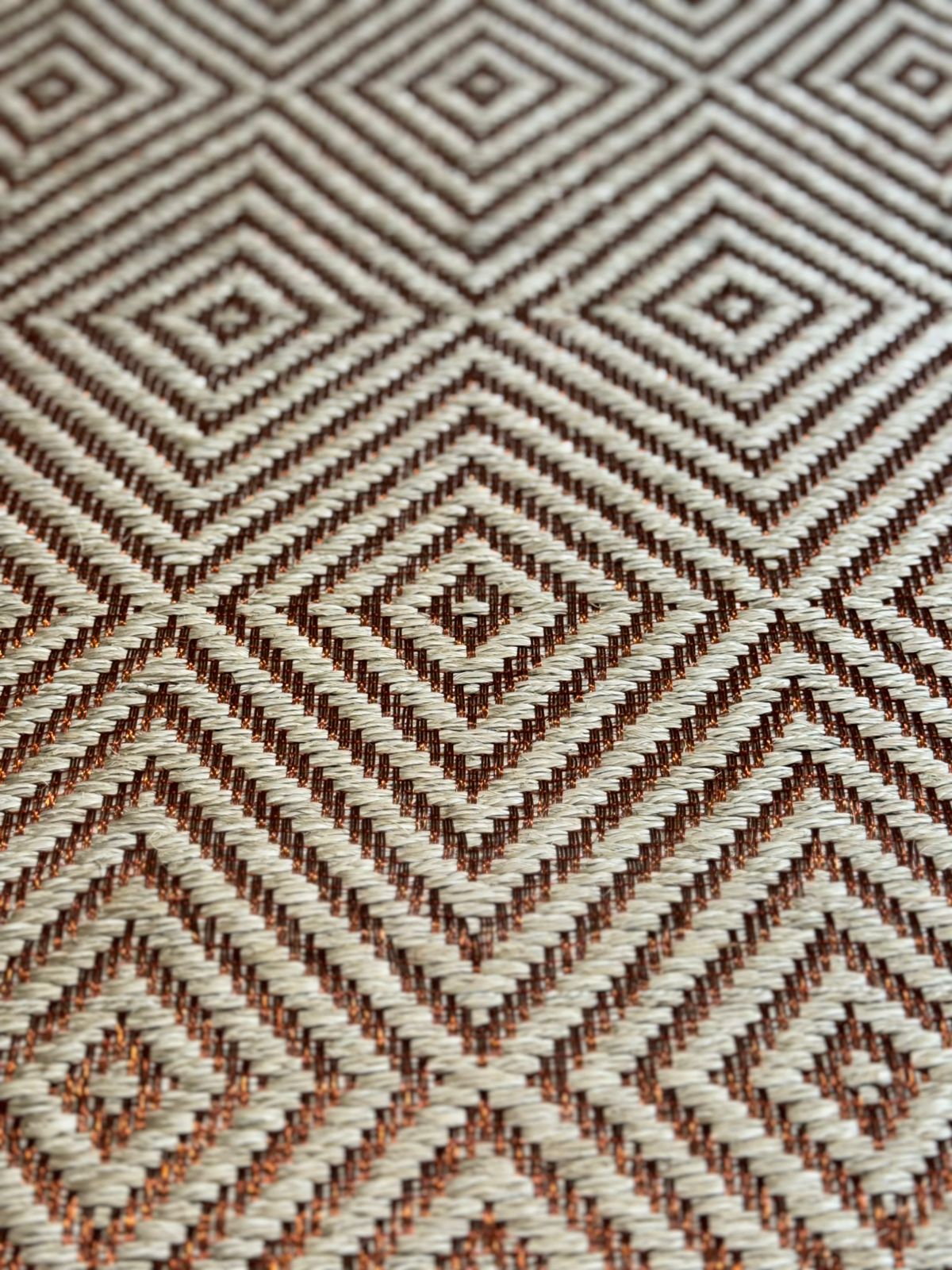 Tapete Tejido Maya en Fique y Cobre