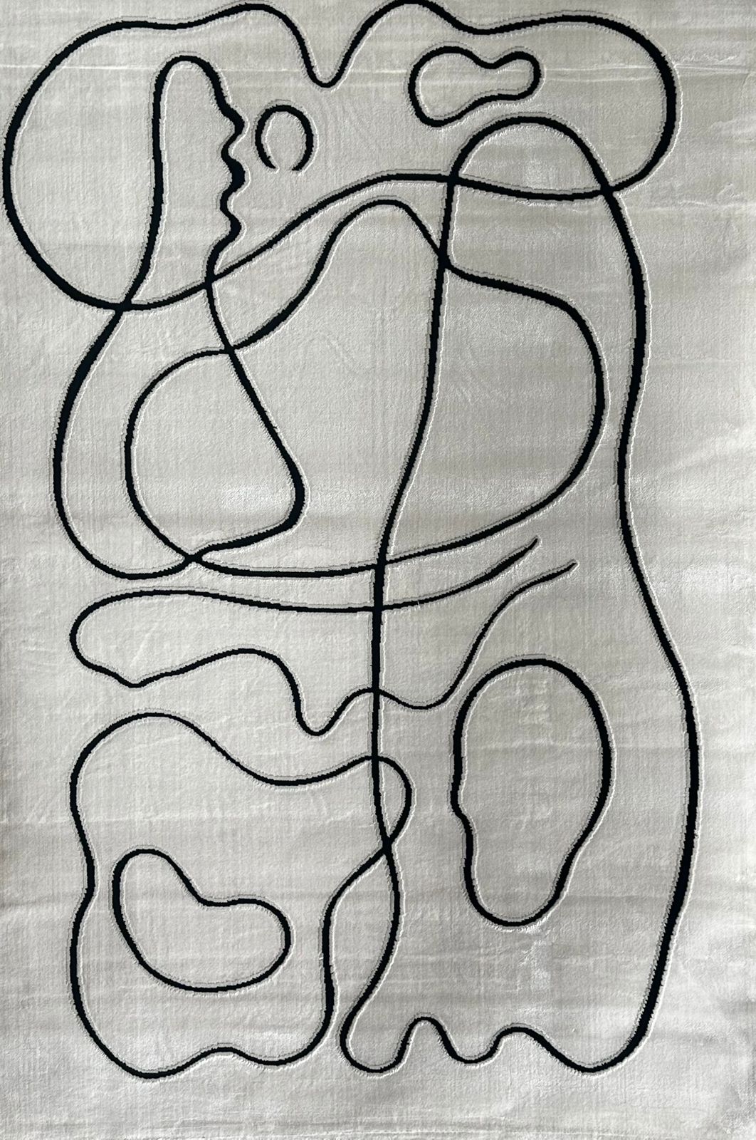 Alfombra Florencia / 0122A / White - Black