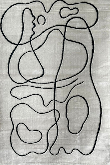 Alfombra Florencia / 0122A / White - Black