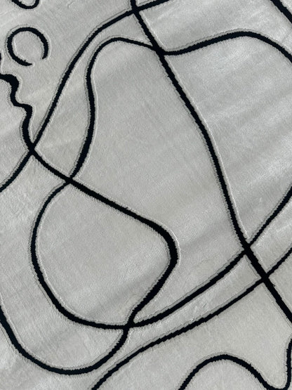 Alfombra Florencia / 0122A / White - Black