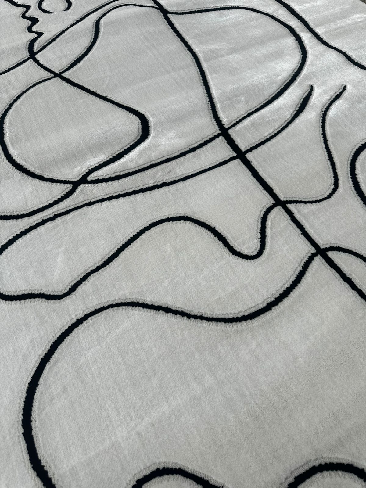 Alfombra Florencia / 0122A / White - Black