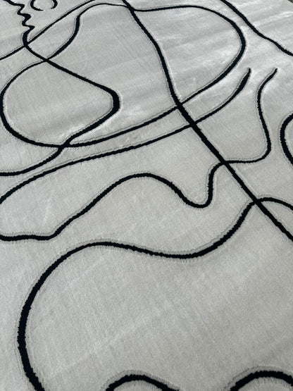 Alfombra Florencia / 0122A / White - Black