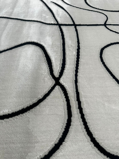 Alfombra Florencia / 0122A / White - Black