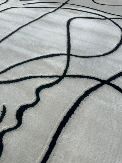 Alfombra Florencia / 0122A / White - Black