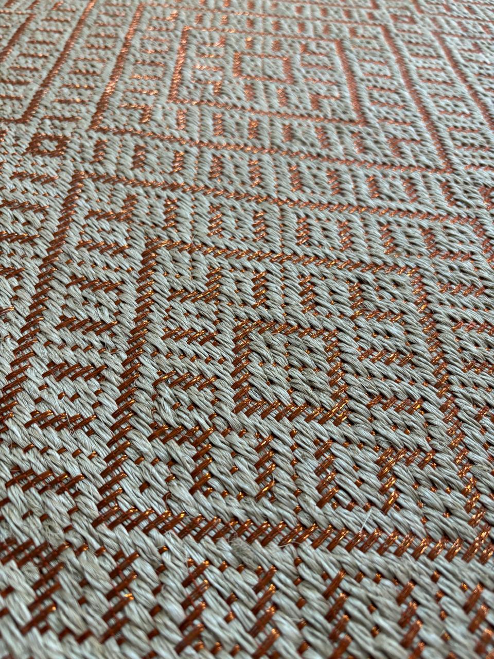 Tapete Tejido Milano en Fique y Cobre