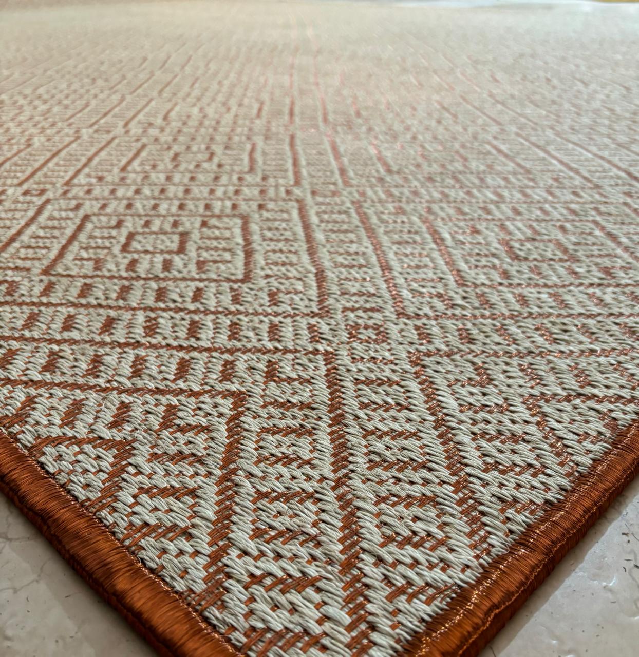 Tapete Tejido Milano en Fique y Cobre