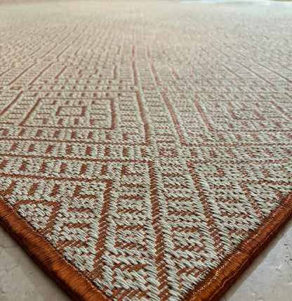 Tapete Tejido Milano en Fique y Cobre