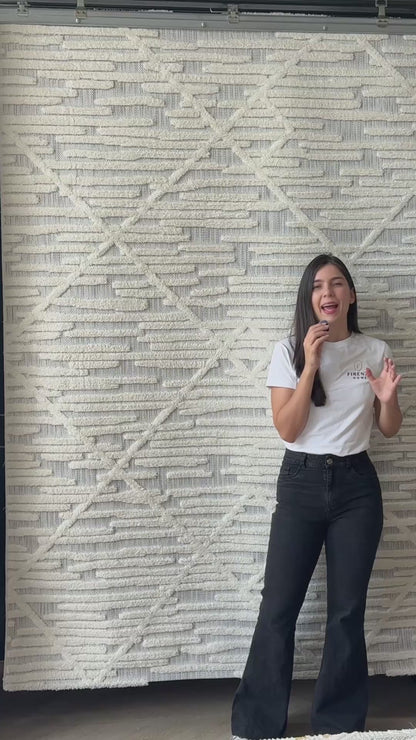 Alfombra Roma / 0024A / White - Grey