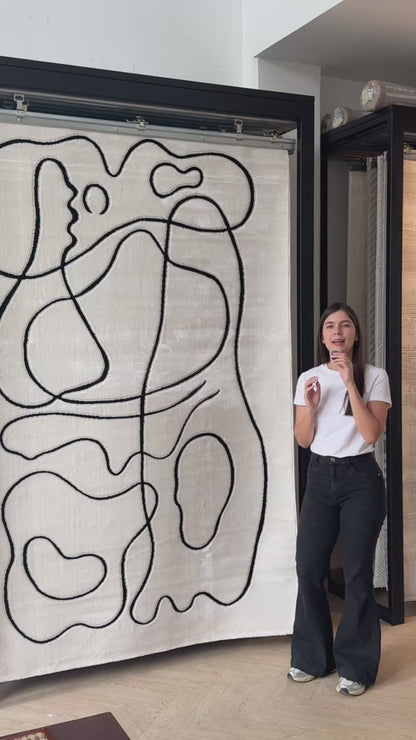 Alfombra Florencia / 0122A / White - Black