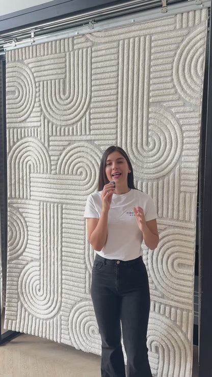 Alfombra Roma / 0026A / White - Grey