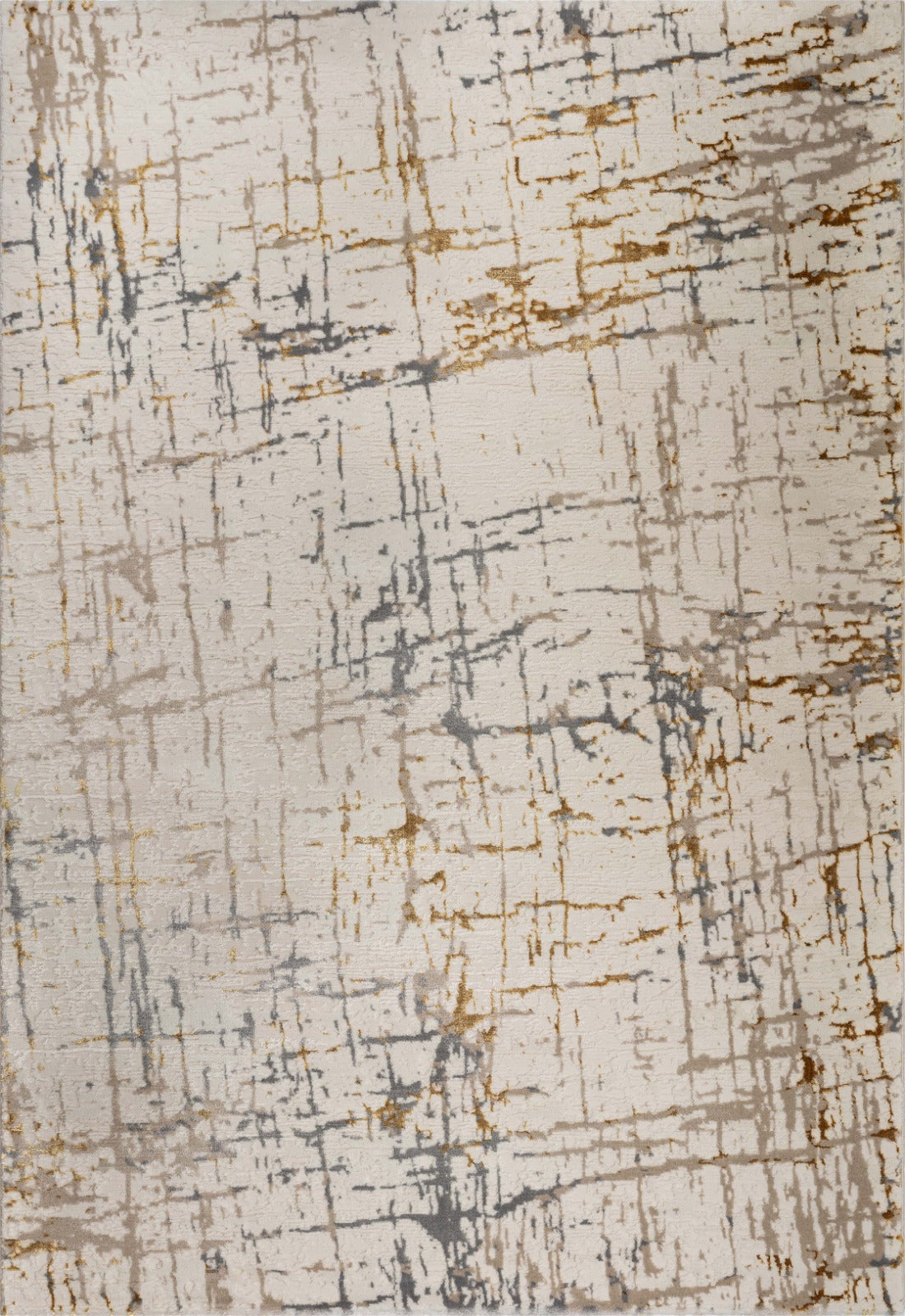 Alfombra Premium Importada de Turquía / Gamma 0336A / Bone - Gold